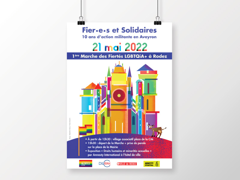 Une affiche pour la Marche LGBTQI de Rodez